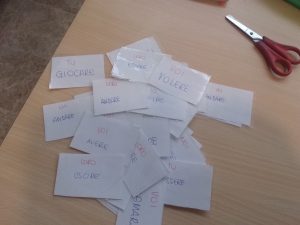 Le carte per il gioco. Fatte in casa in modo rapido ;)